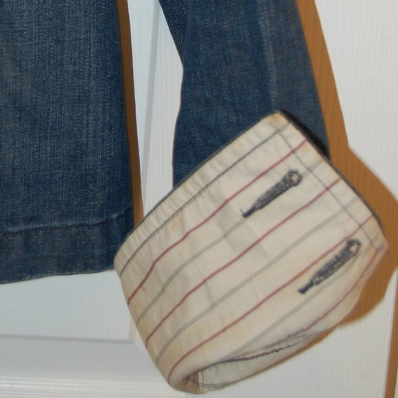 LIZ CLAIRBORNE Short Blue Denim Pea Coat Jacket W/ Anchor Buttons  SIze 8 - Picture 8 of 10